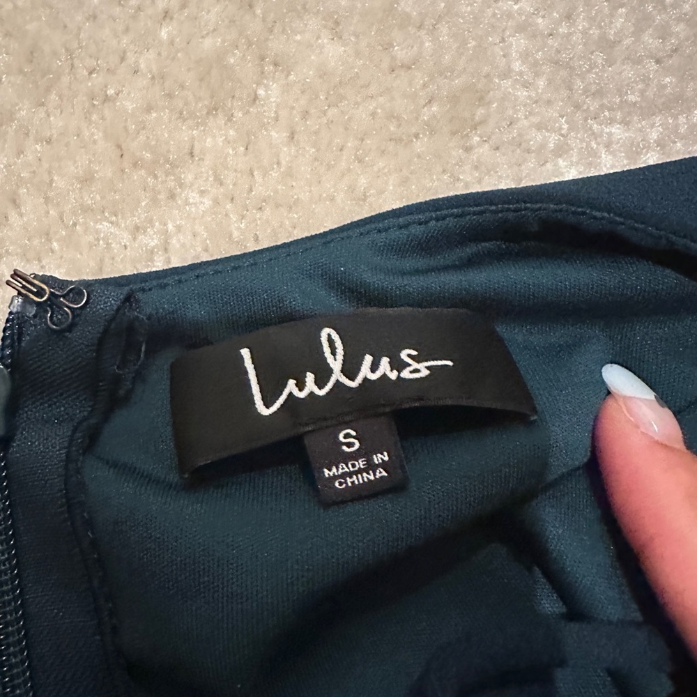 Lulu's Dark Green Maxi Dress - Picture 6 of 7